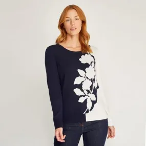 Intarsia Flower Sweater