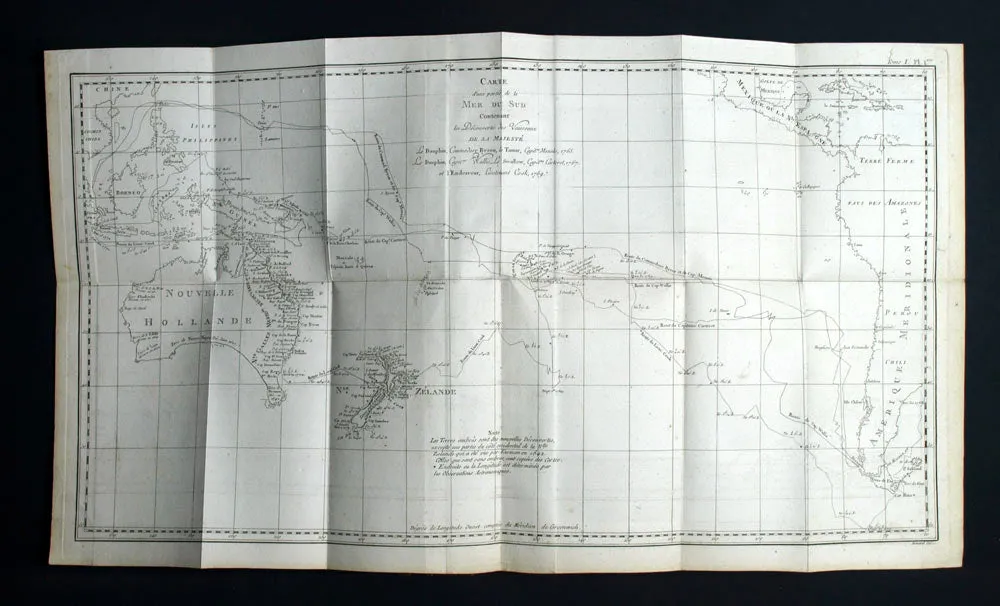 1774 Cook & Hawkesworth Antique Atlas of Australia, New Zealand 52 Maps & Prints