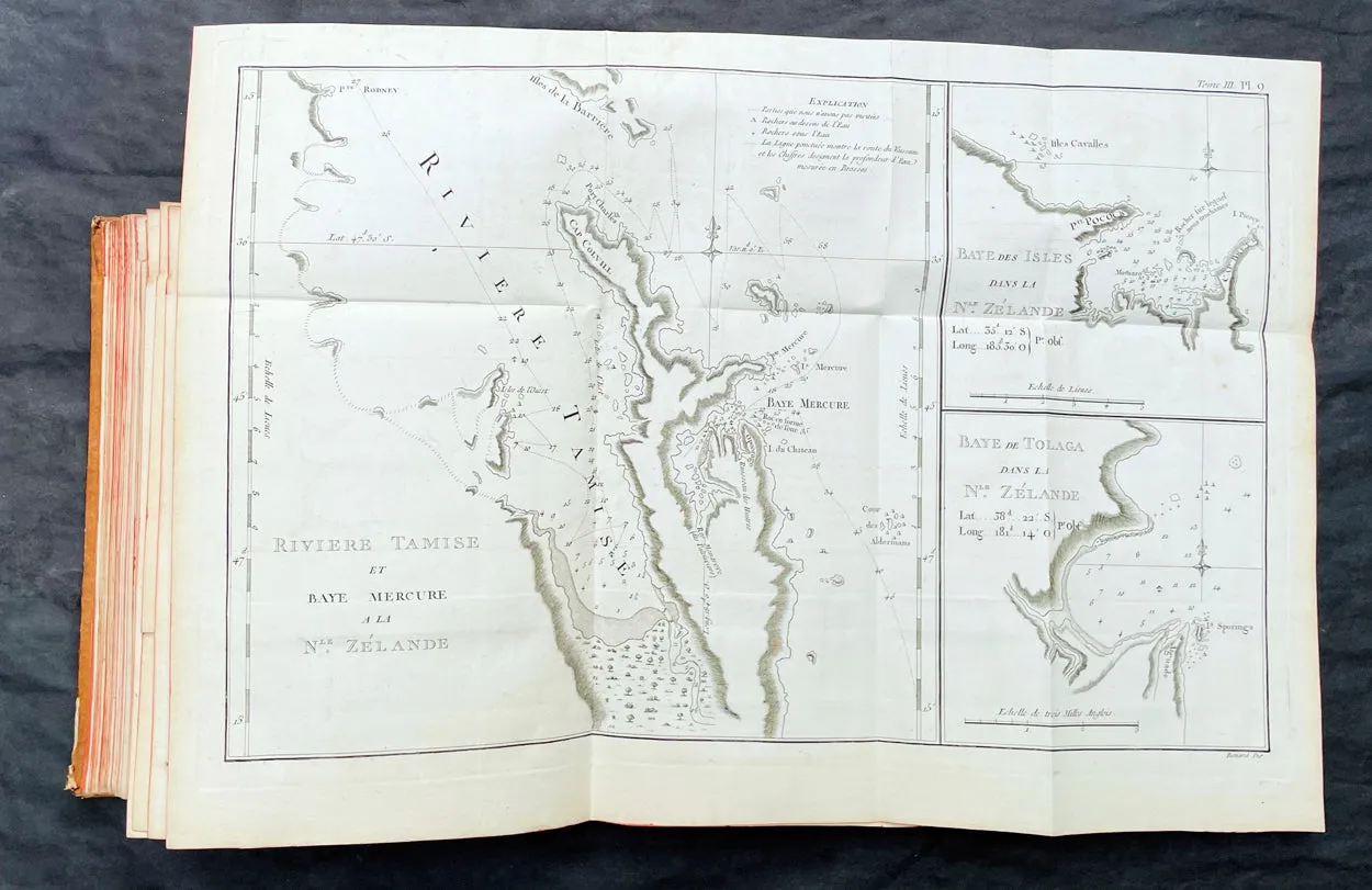 1774 Cook & Hawkesworth Antique Atlas of Australia, New Zealand 52 Maps & Prints