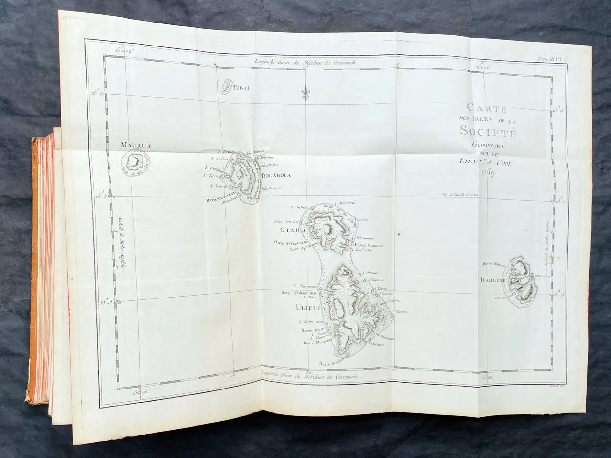 1774 Cook & Hawkesworth Antique Atlas of Australia, New Zealand 52 Maps & Prints