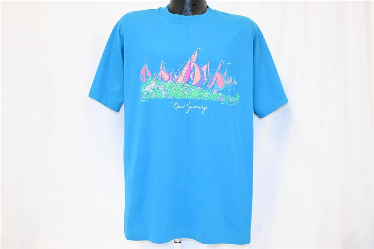 90s New Jersey State Sailboats Souvenir t-shirt Extra Large