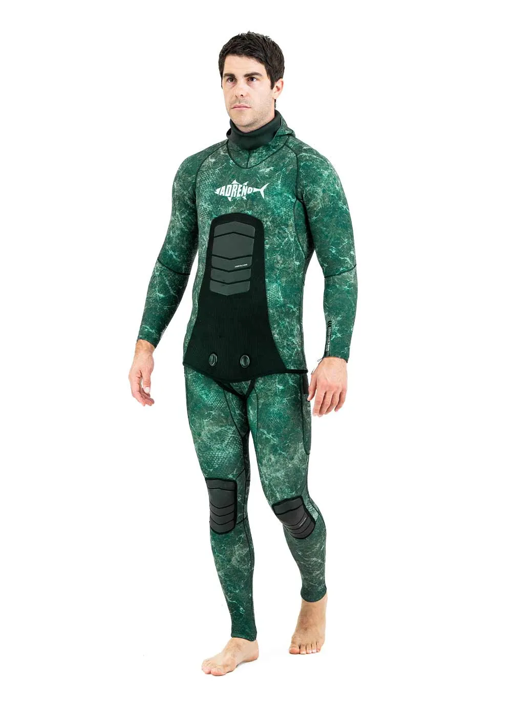 Adreno Mens Abrolhos 5.0mm Two Piece Wetsuit, Diving Gloves, Diving Socks - Combo