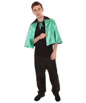 Adult Men's Vampire Cape | Green & Black Halloween Costume