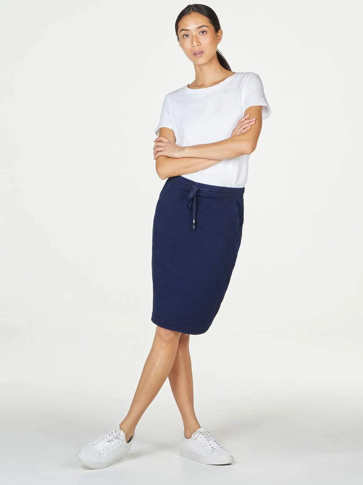 Aggie Pull On Organic Cotton Jersey Skirt