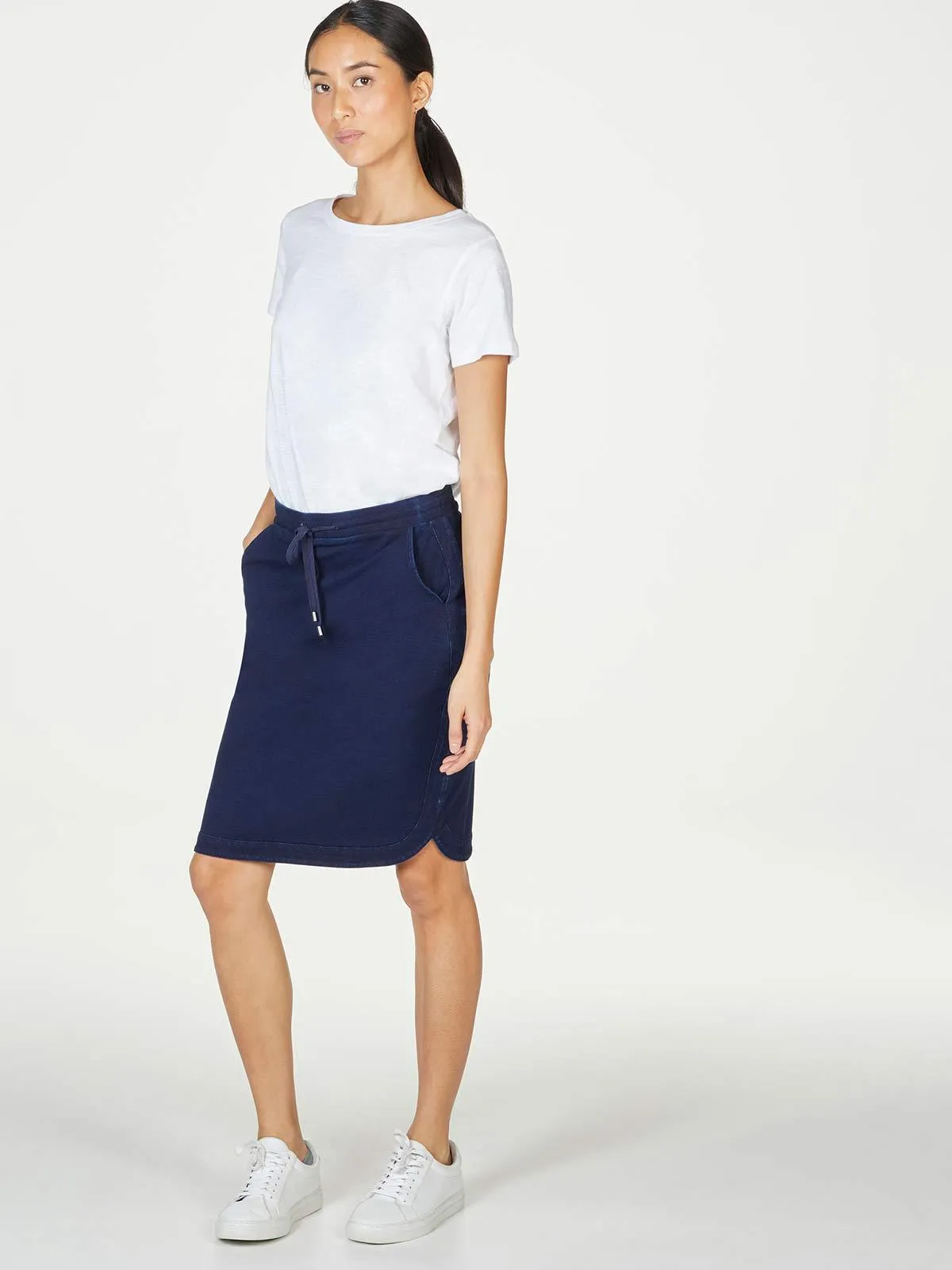 Aggie Pull On Organic Cotton Jersey Skirt