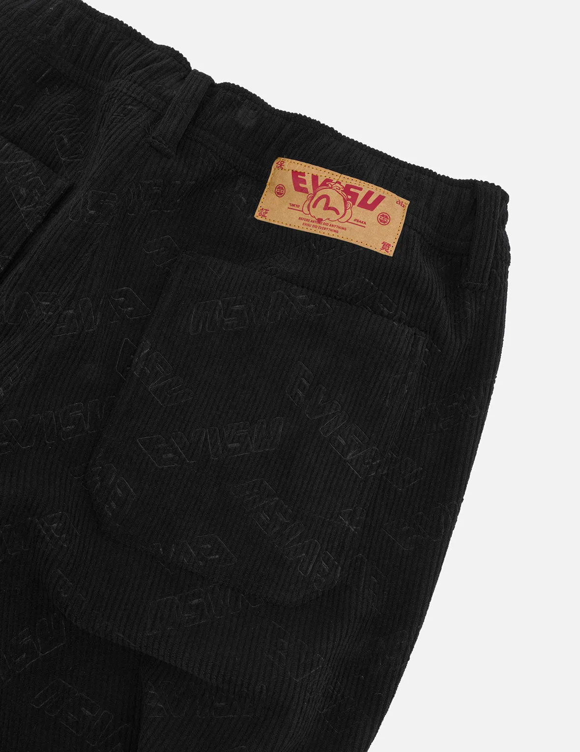 Allover Evisu Deboss Print and Seagull Embroidery Relax Fit Woven Joggers