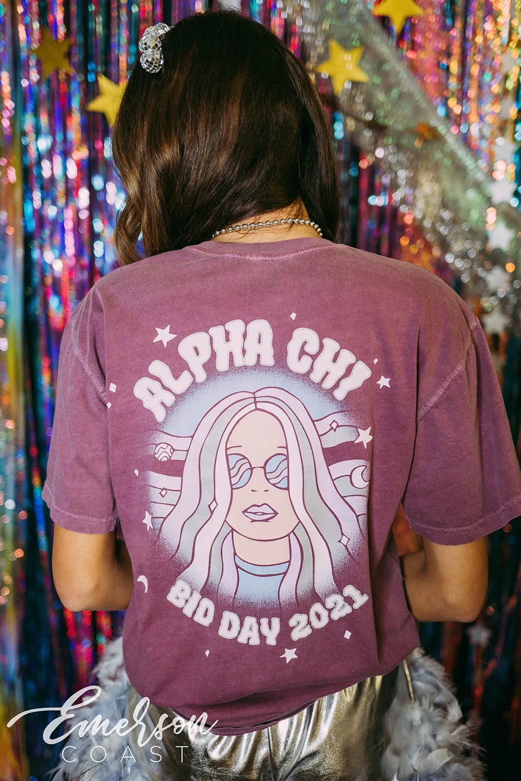 Alpha Chi Disco Bid Day Tee