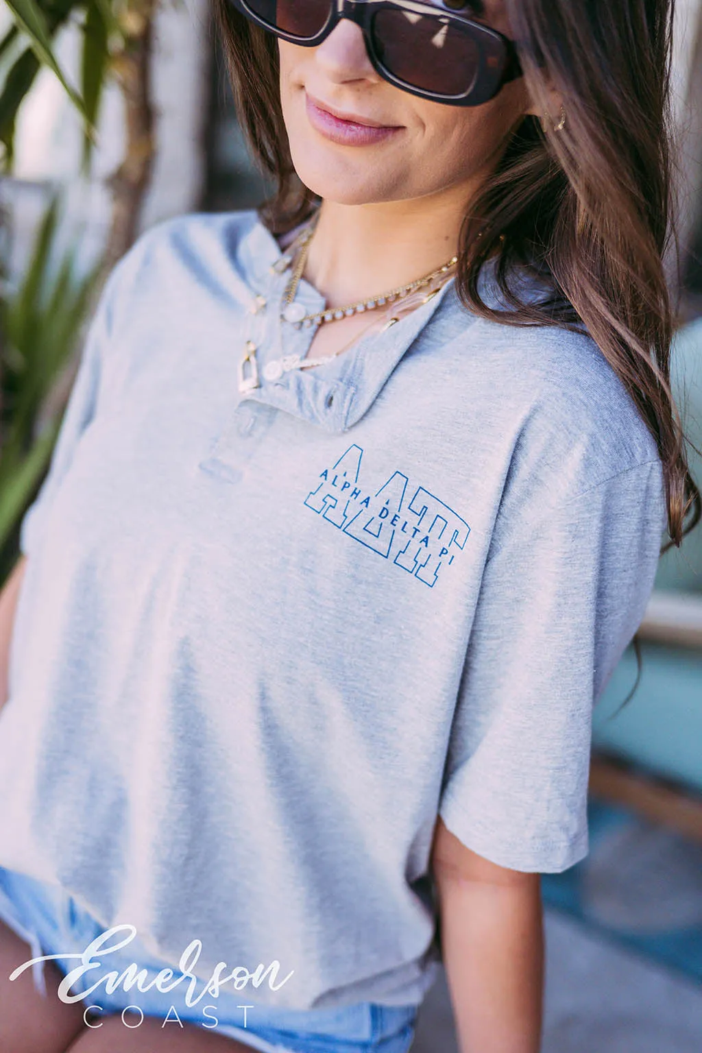 Alpha Delta Pi PR Grey Henley