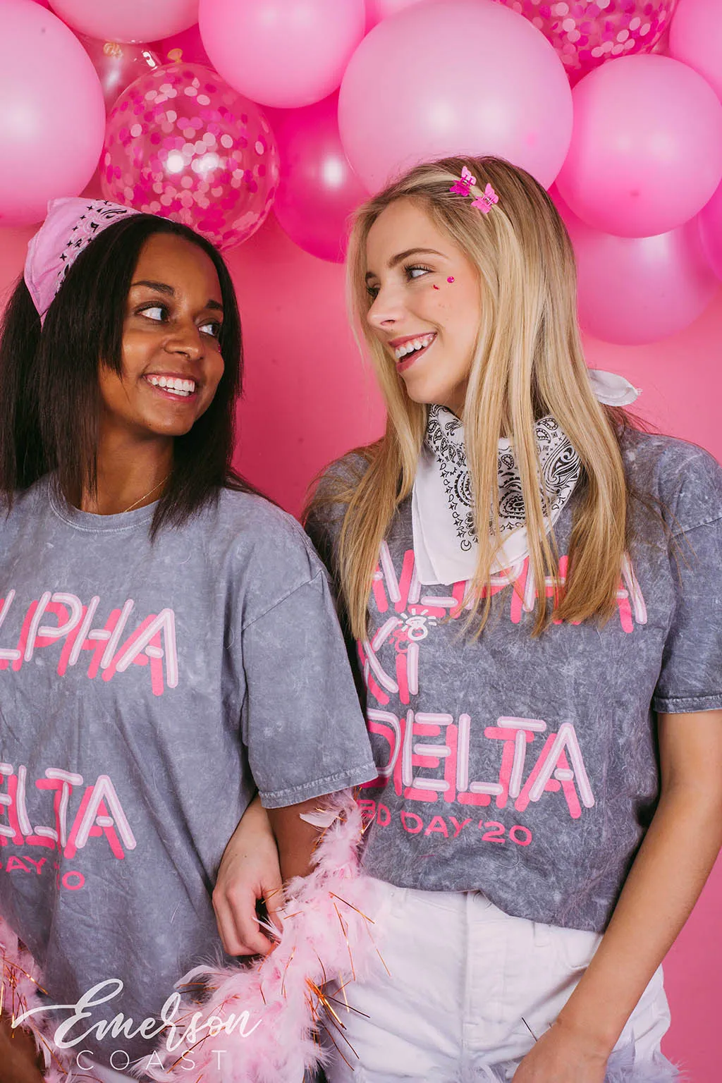 Alpha Xi Delta Barbie Bid Day Mineral Wash Tshirt