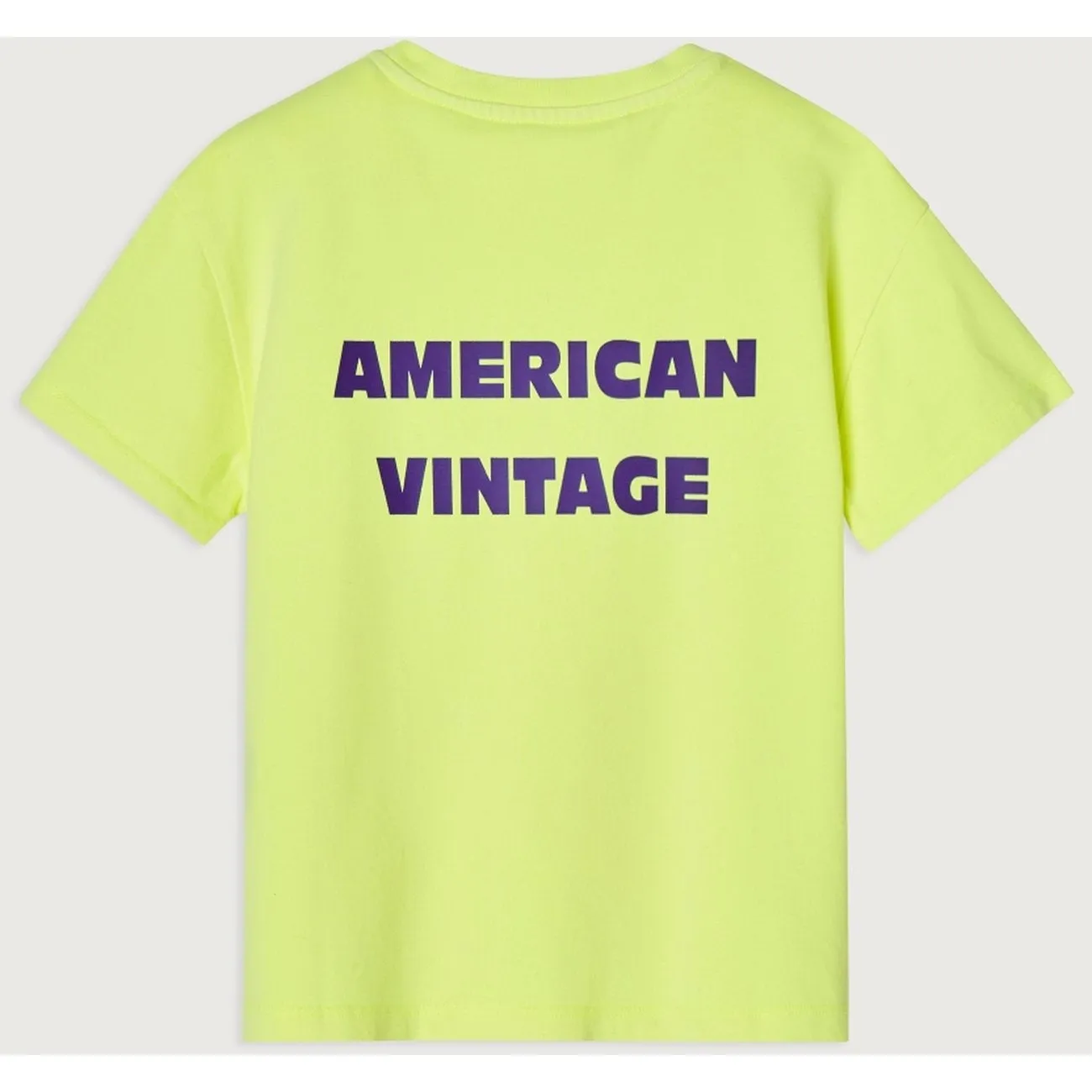 American Vintage T-Shirt Fizvalley Neon Yellow