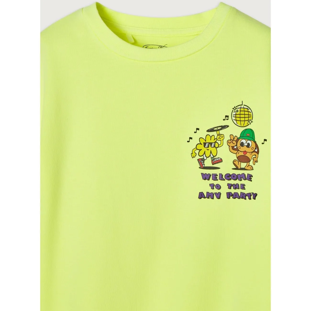 American Vintage T-Shirt Fizvalley Neon Yellow