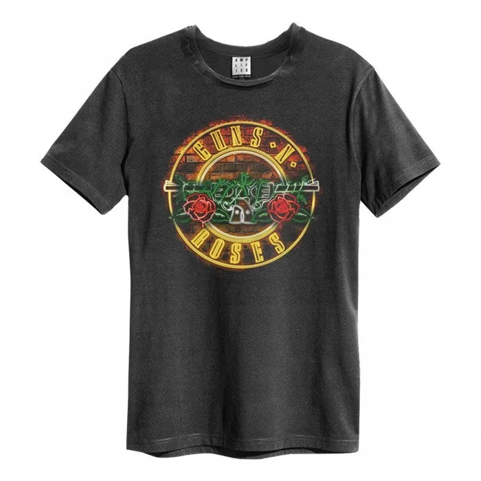 Amplified Unisex Adult Neon Sign Guns N Roses Vintage T-Shirt