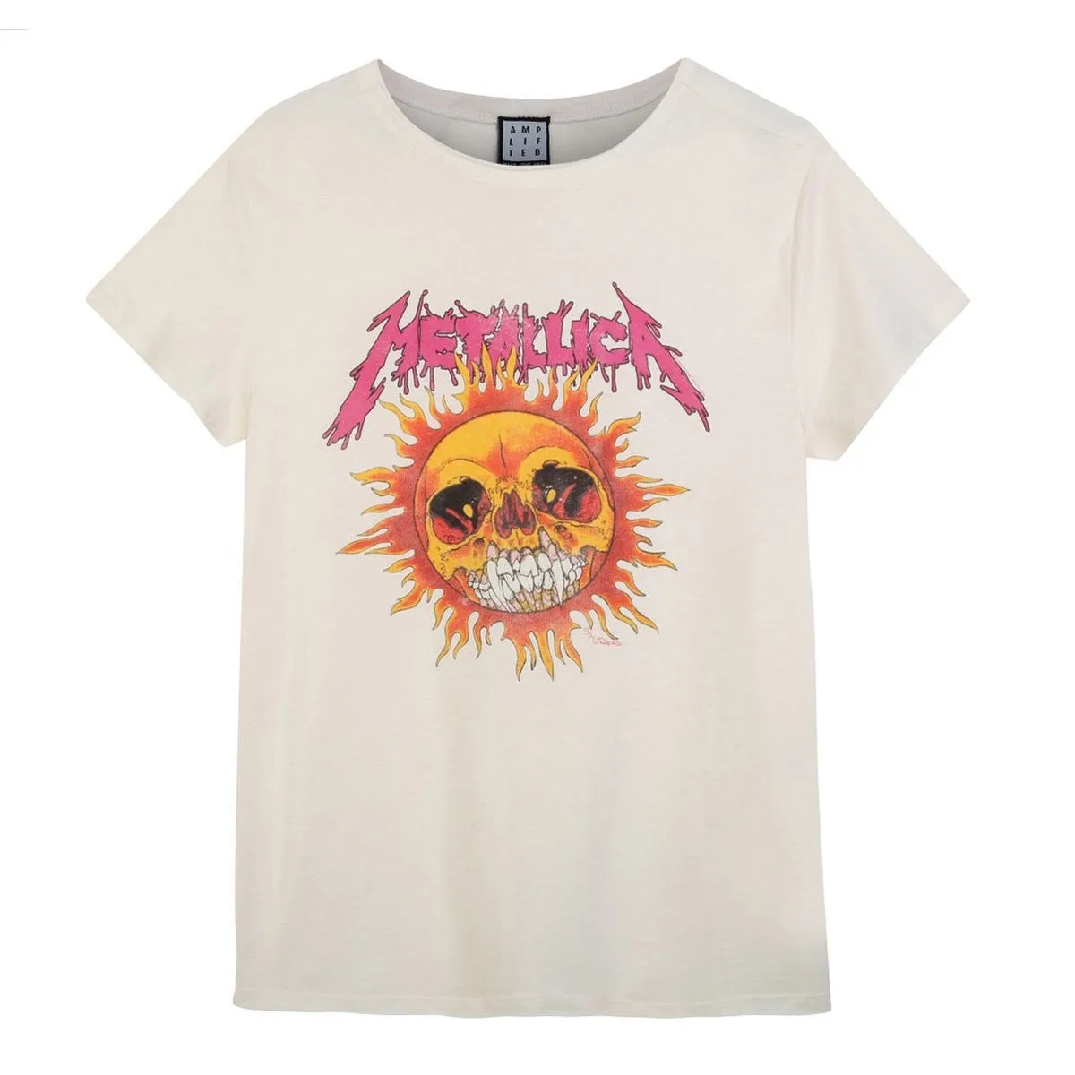 Amplified Womens/Ladies Neon Sun Metallica T-Shirt