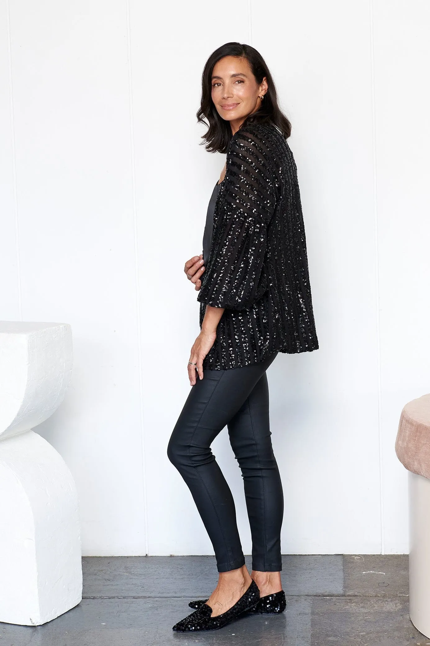 Aria Cape Black with Sequins