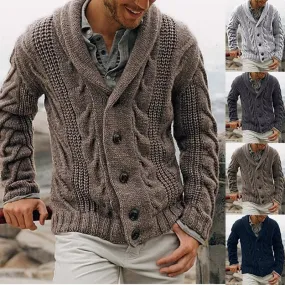 Ashore Shop New Men's Autumn Winter Sweater Cardigan Single-breasted Large Size i