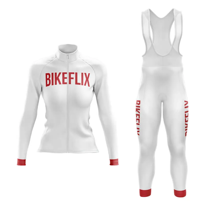 Bikeflix Aero Cycling Kit (V2) (White)