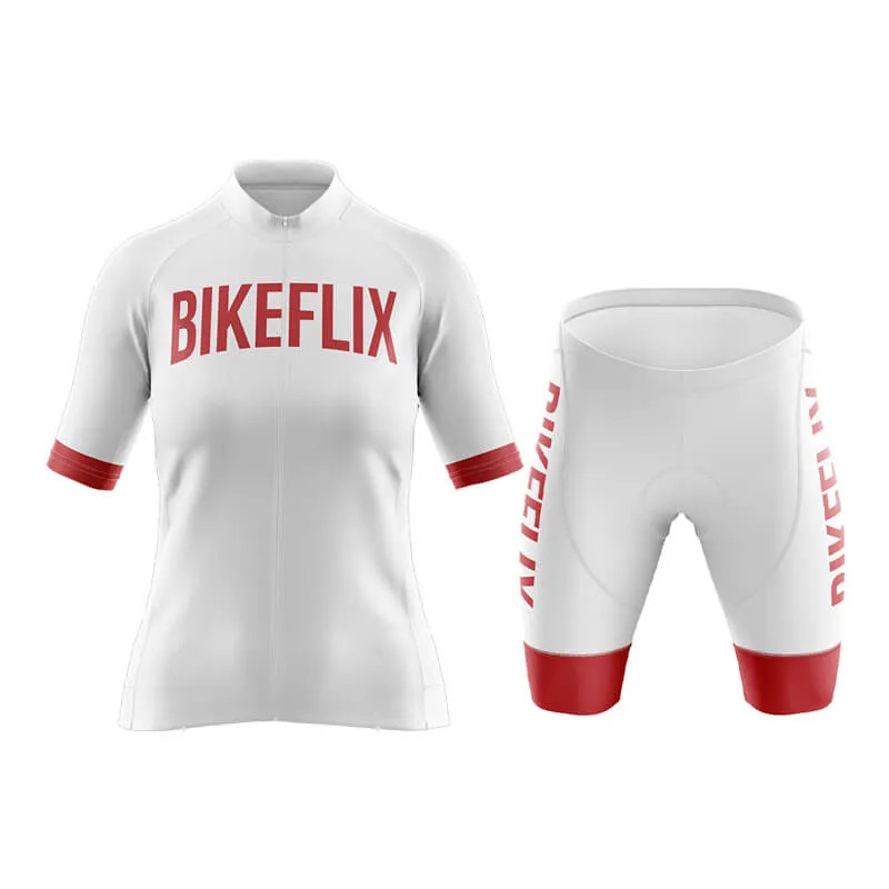 Bikeflix Aero Cycling Kit (V2) (White)