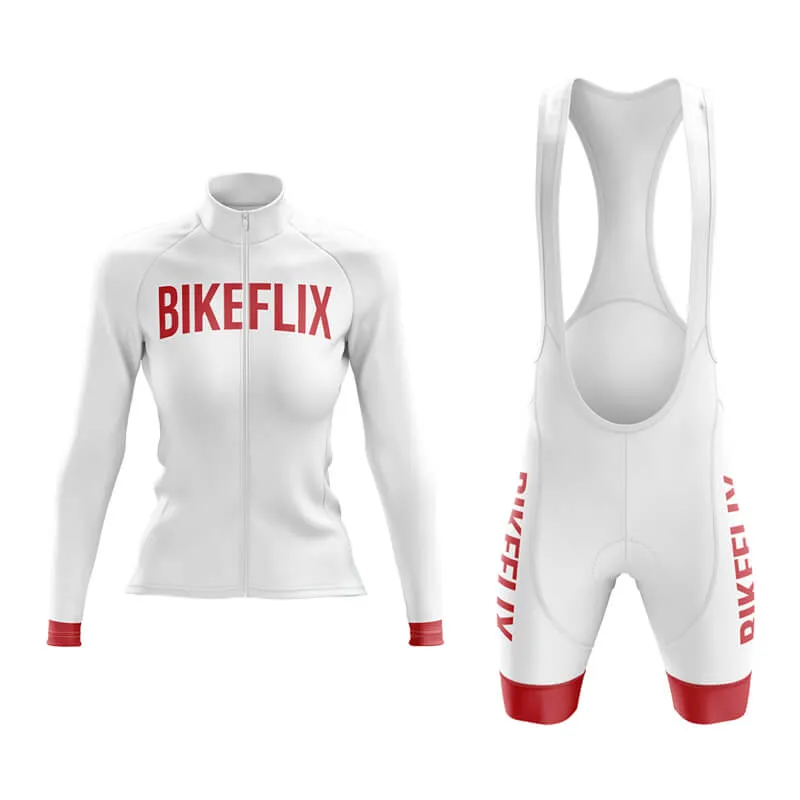 Bikeflix Aero Cycling Kit (V2) (White)