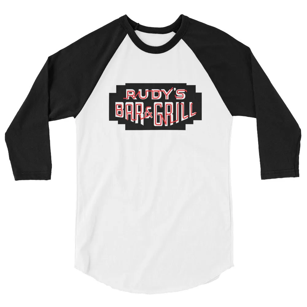 Black Neon Sign 3/4 Sleeve Raglan Shirt