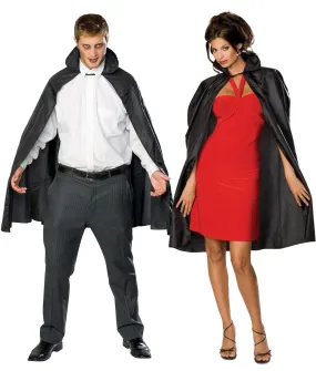 Black Taffeta Adults Cape Costume Accessory