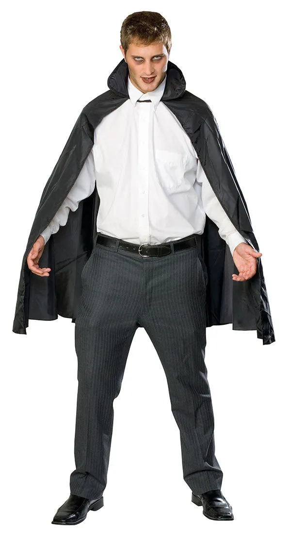 Black Taffeta Adults Cape Costume Accessory