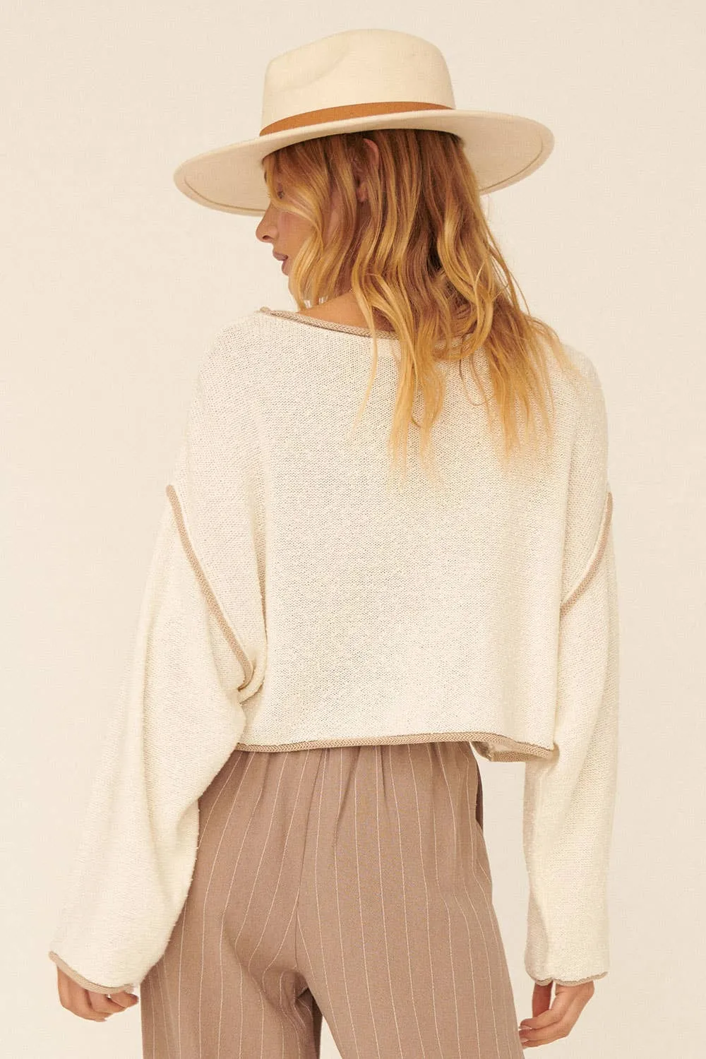 Boat Knit Sweater in Cream