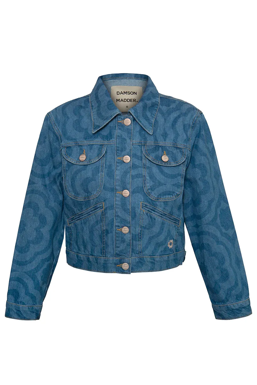 Bronte Jacket - Laser Flower Blue