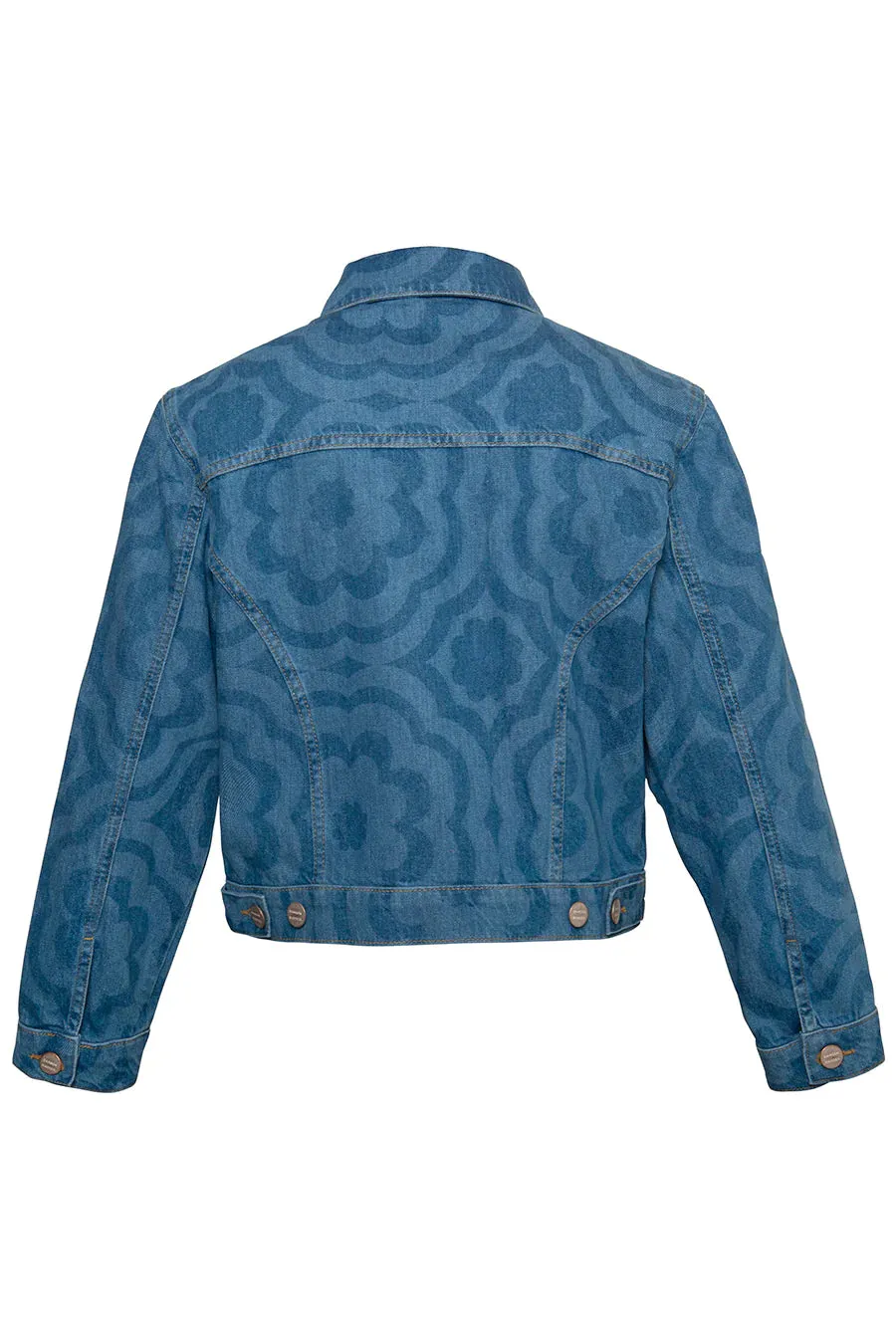 Bronte Jacket - Laser Flower Blue