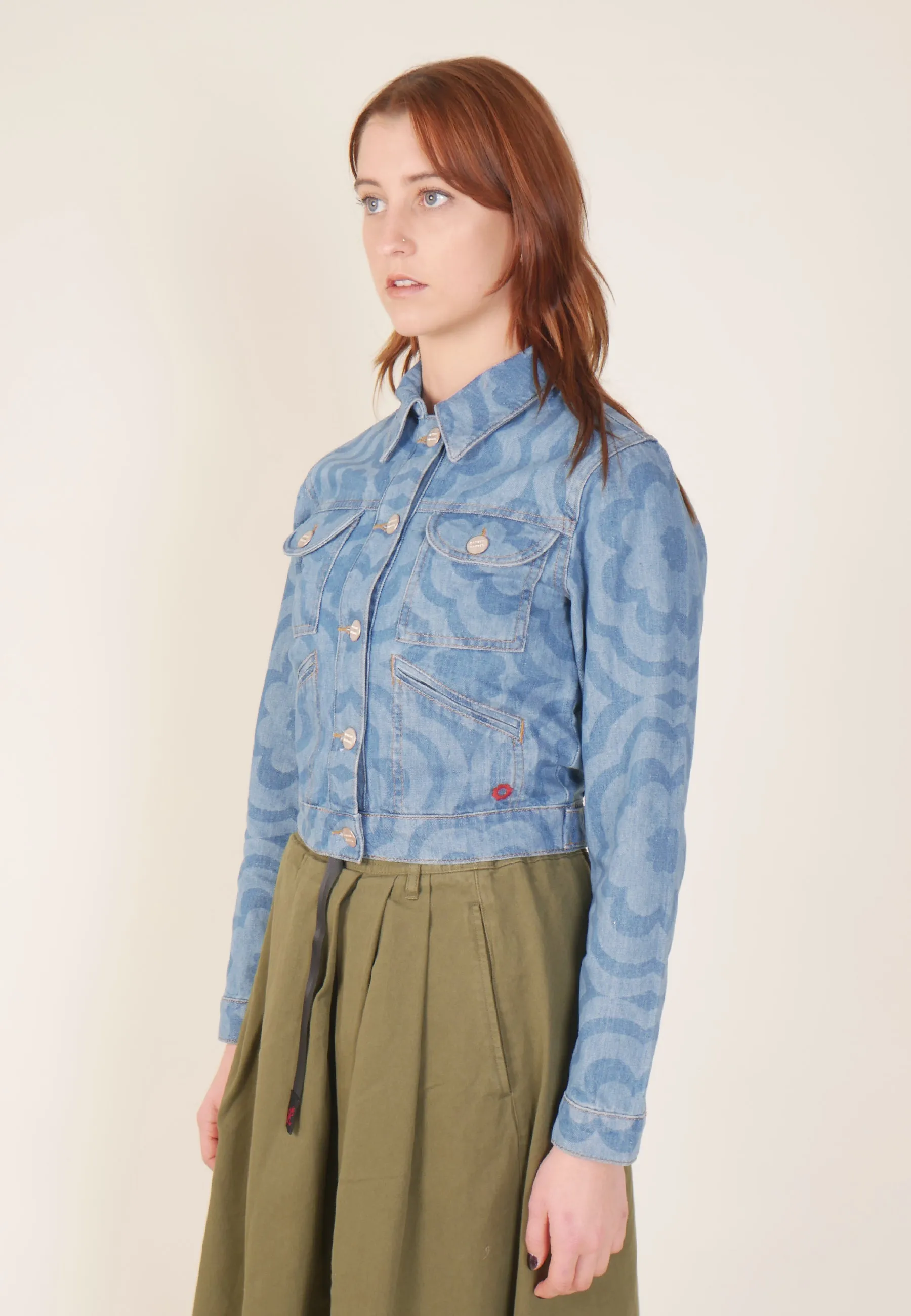 Bronte Jacket - Laser Flower Blue