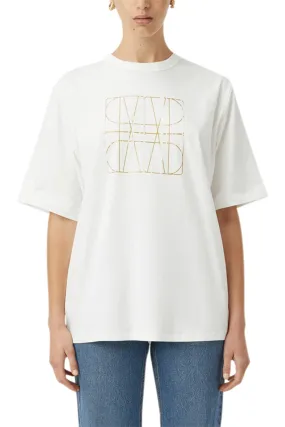 BROOKS TEE SOFT WHITE/GOLD