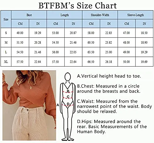 BTFBM Women Casual V Neck Long Sleeve Sweaters Cross Wrap Front Off Shoulder Asymmetric Hem Knitted Crop Solid Pullover(Solid Brown, Large)