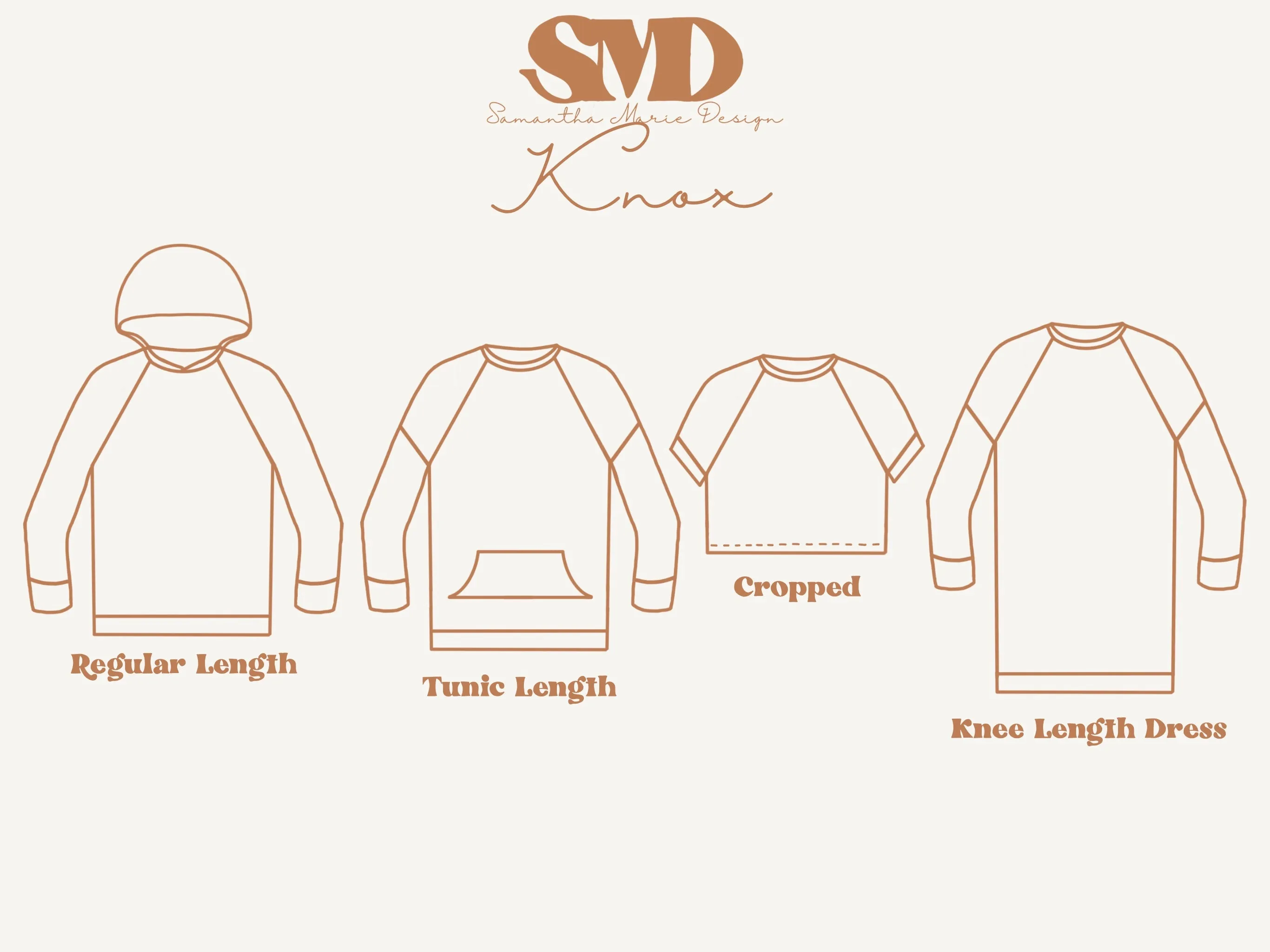 Bundle Knox Raglan Crewneck and Hoodie Digital Sewing Pattern