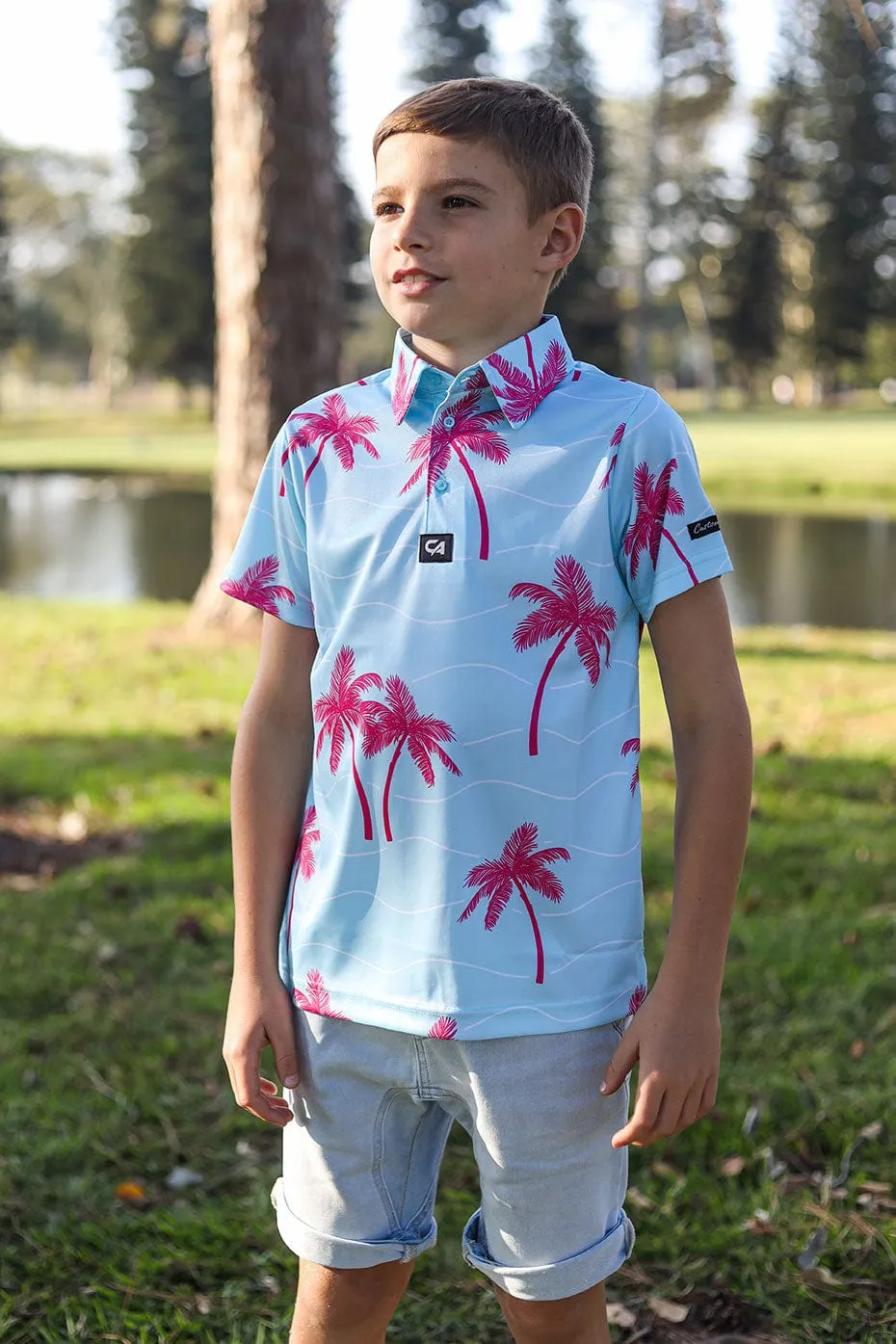 CA JNR Funky Golf Shirt | Palm Vibes