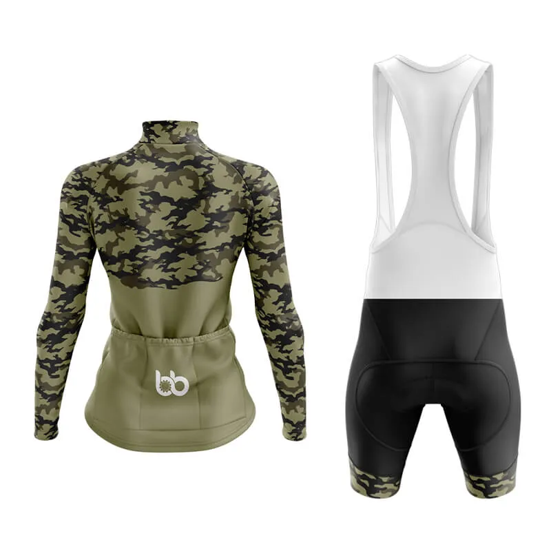 Camouflage Neck Aero Cycling Kit (V1) (Green)