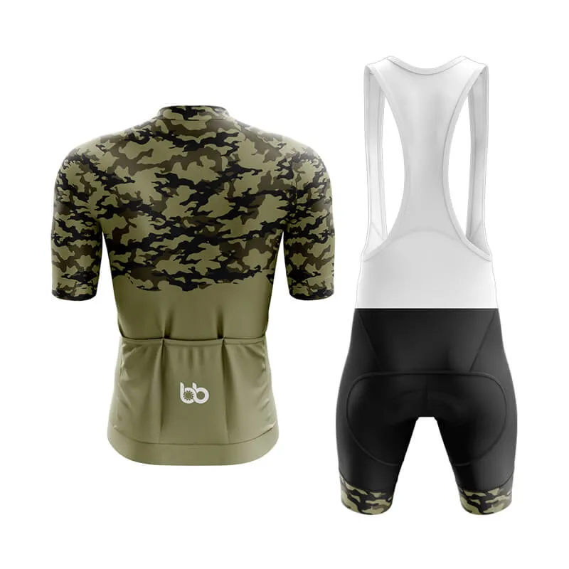 Camouflage Neck Aero Cycling Kit (V1) (Green)