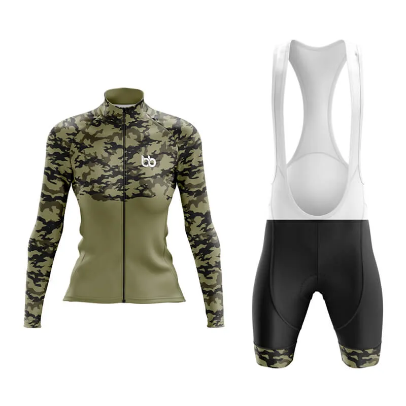 Camouflage Neck Aero Cycling Kit (V1) (Green)