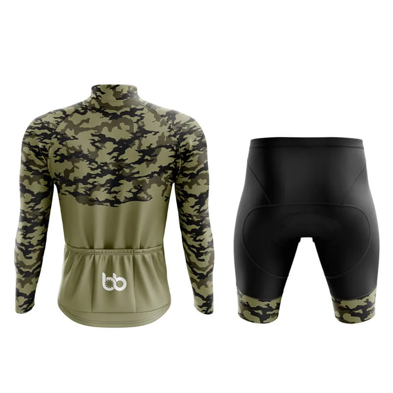 Camouflage Neck Aero Cycling Kit (V1) (Green)