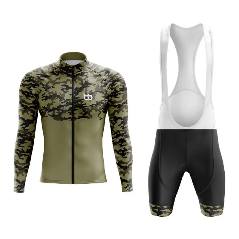 Camouflage Neck Aero Cycling Kit (V1) (Green)