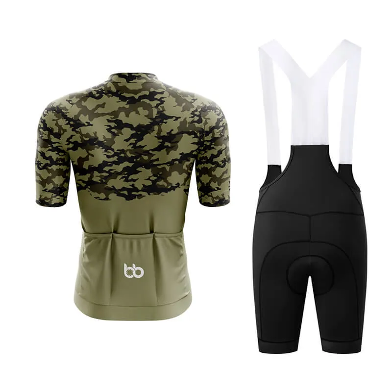 Camouflage Neck Aero Cycling Kit (V1) (Green)