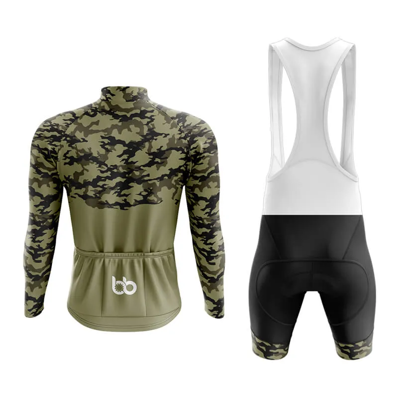 Camouflage Neck Aero Cycling Kit (V1) (Green)