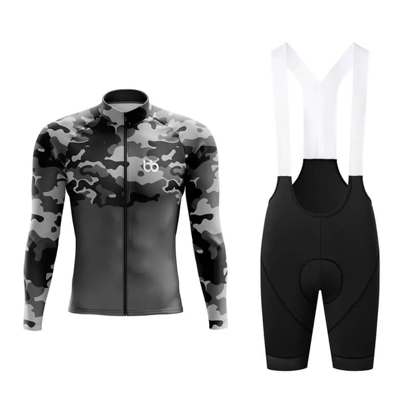 Camouflage Neck Aero Cycling Kit (V1) (Grey)