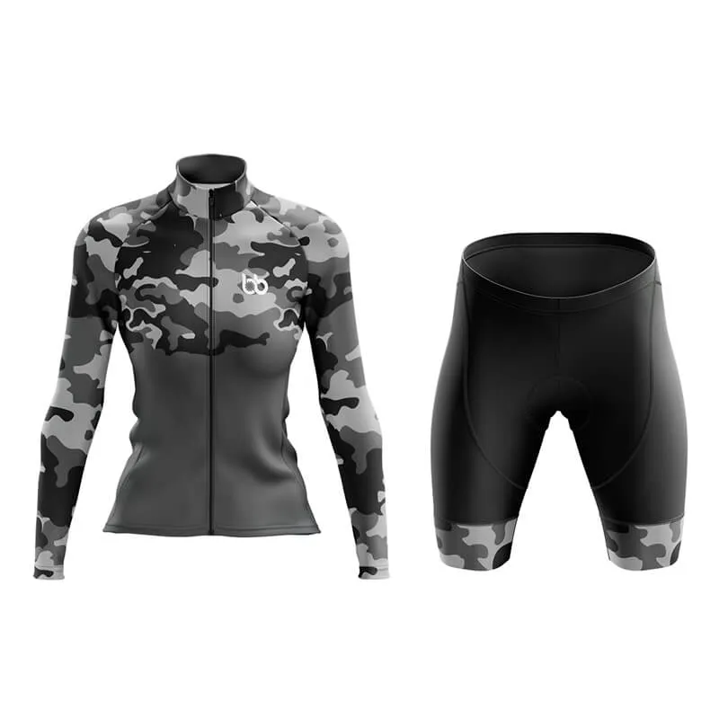 Camouflage Neck Aero Cycling Kit (V1) (Grey)