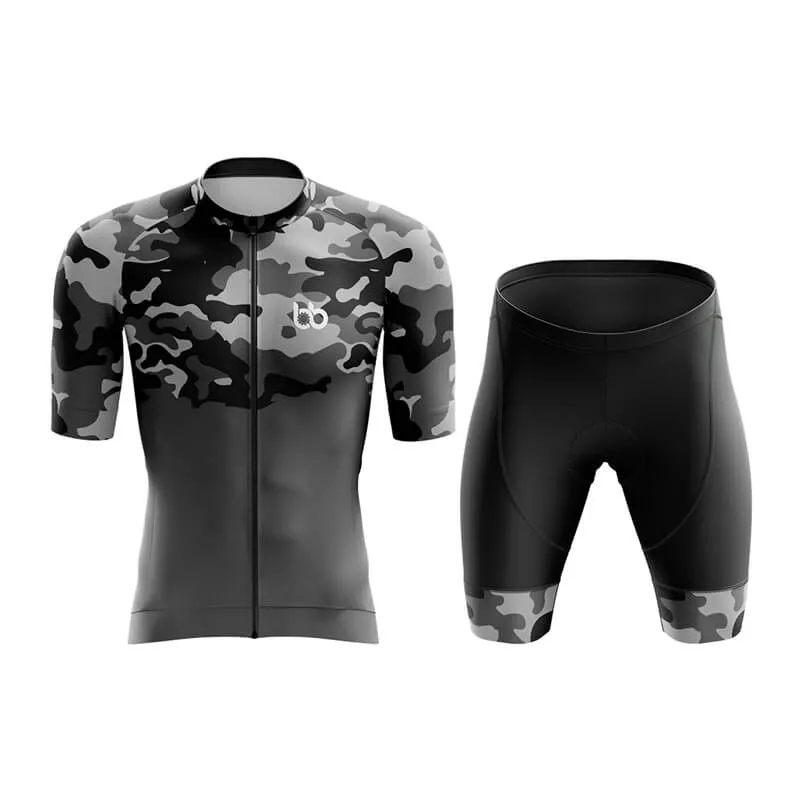 Camouflage Neck Aero Cycling Kit (V1) (Grey)