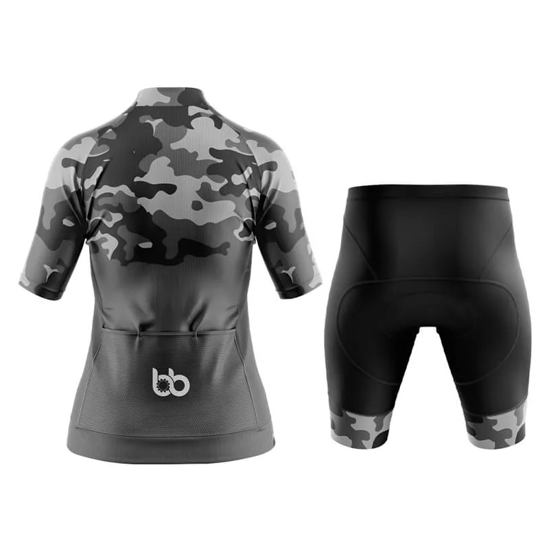 Camouflage Neck Aero Cycling Kit (V1) (Grey)