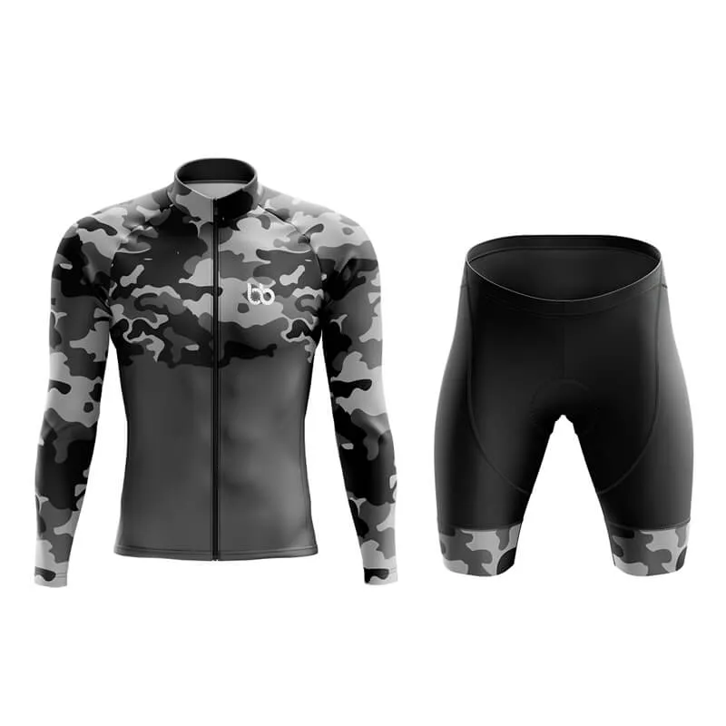 Camouflage Neck Aero Cycling Kit (V1) (Grey)