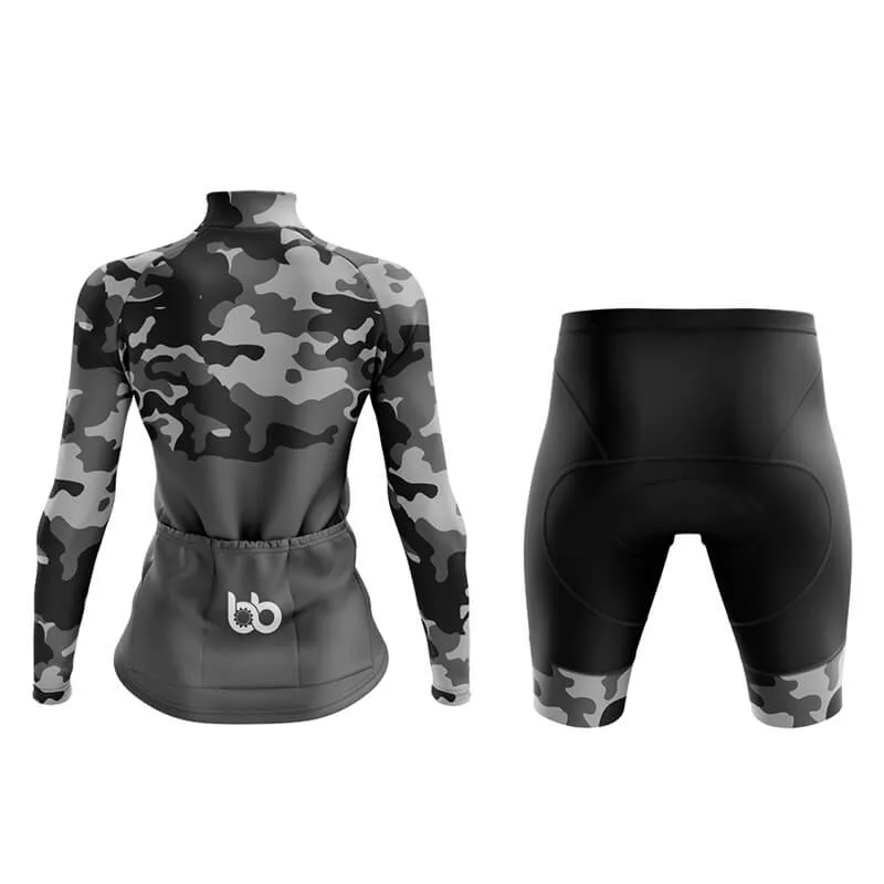 Camouflage Neck Aero Cycling Kit (V1) (Grey)