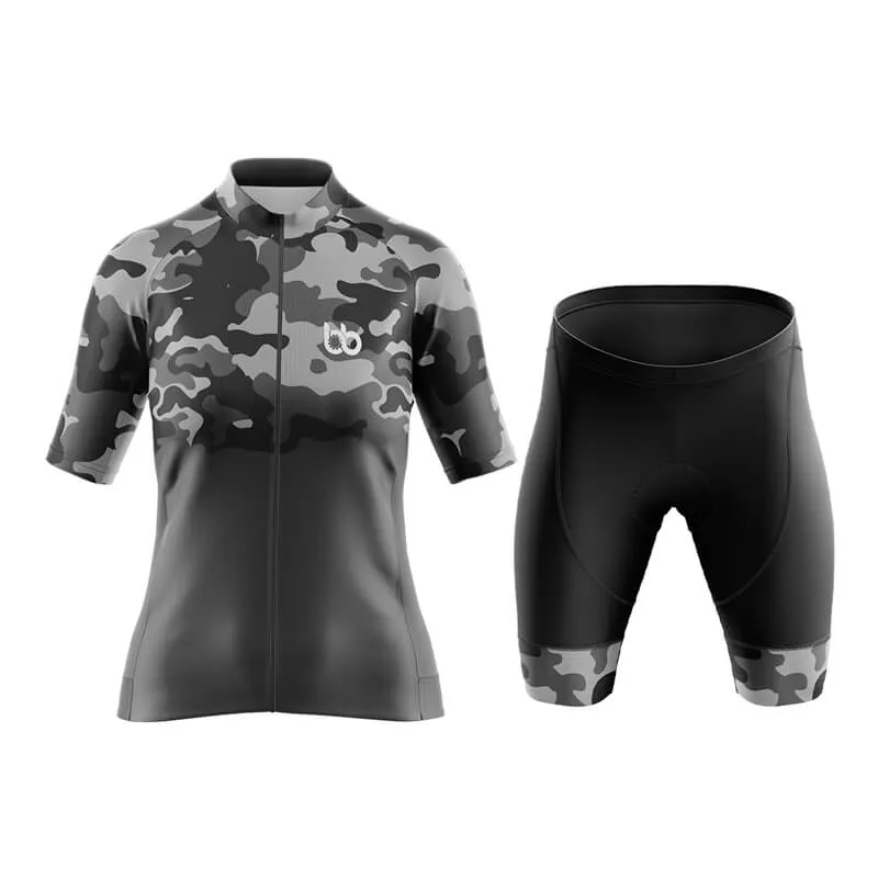 Camouflage Neck Aero Cycling Kit (V1) (Grey)