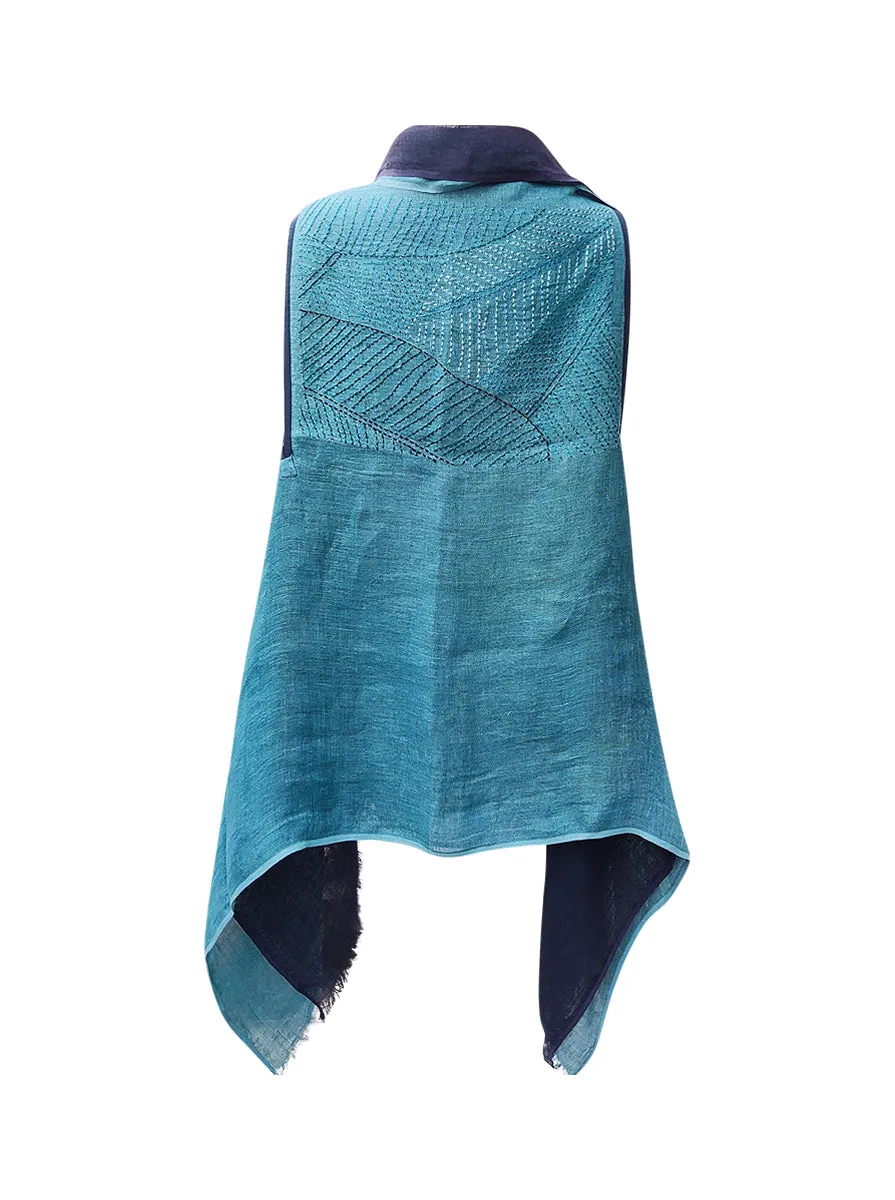 cape infinity duo linen teal navy