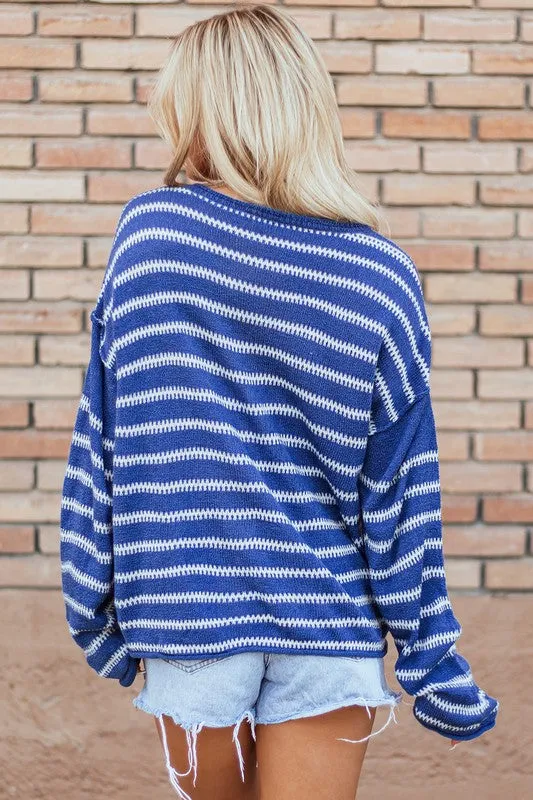 Cassidy Round Neck Drop Shoulder Sweater