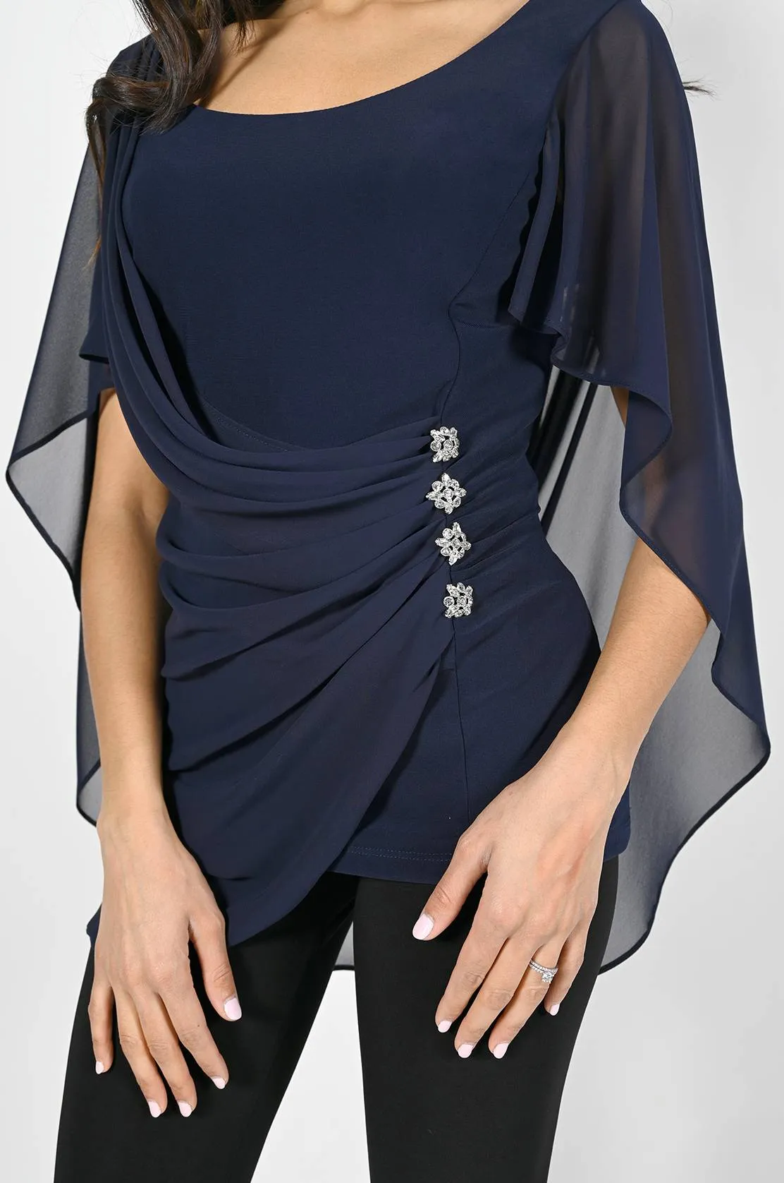 CHIFFON CAPE TOP